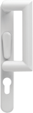White Patio D handle