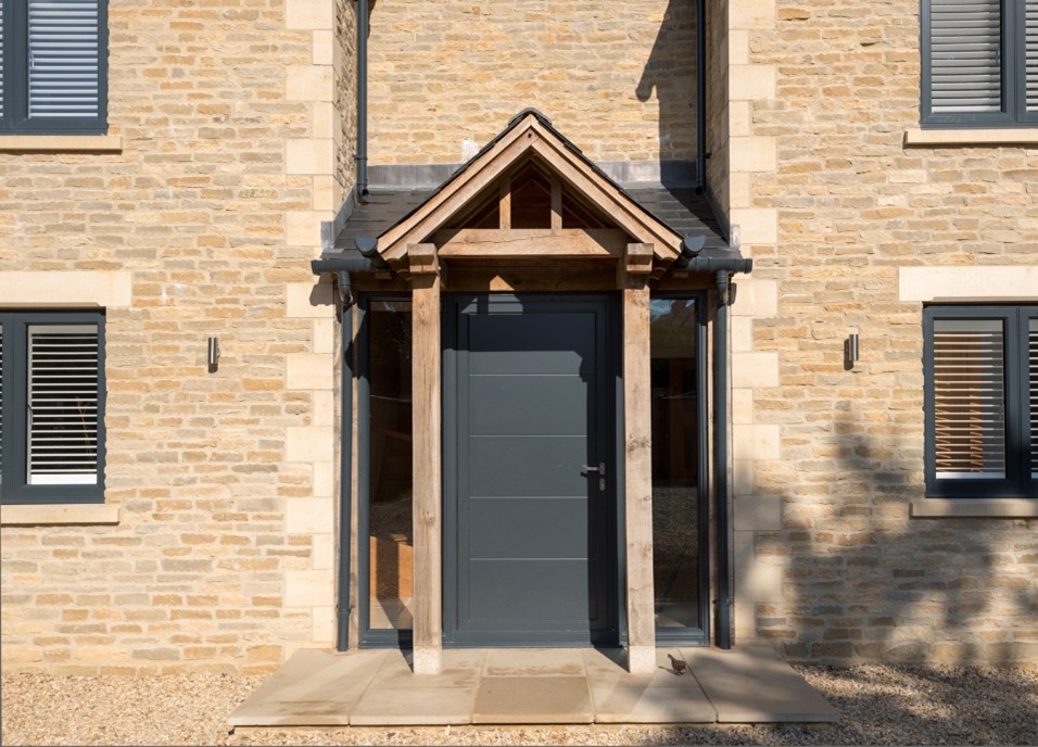 Front door with porch