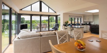 Kitchen diner/open-plan kitchen with bifold doors