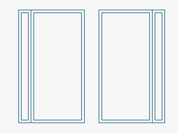Single door with sidelights left or right