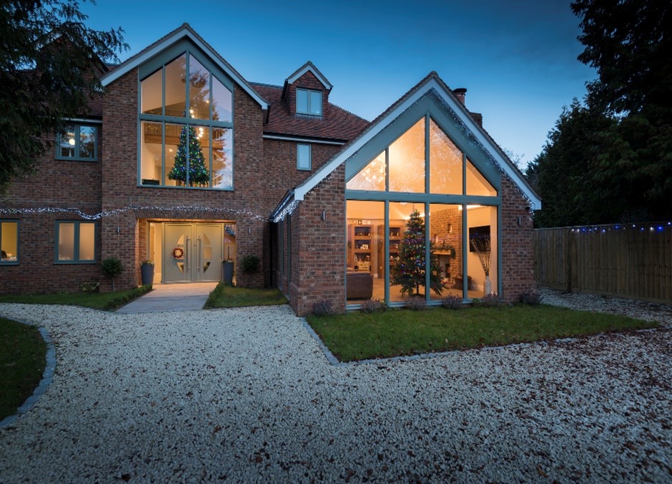 Beautifully lit up house