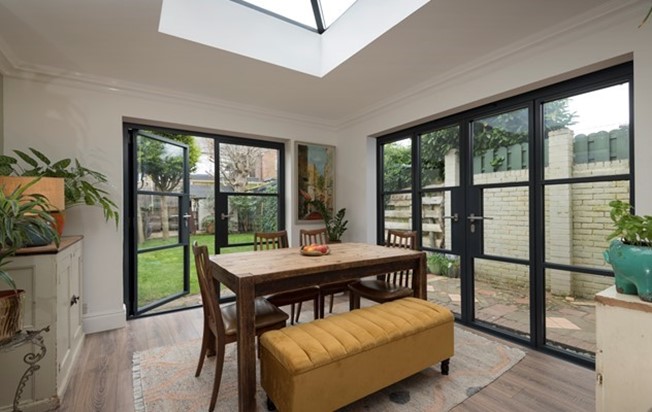 What are steel-look bifold doors?