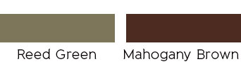 Naturalist colours RAL 6013 and RAL 8016