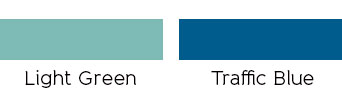 The Hamptons colours RAL 6027 and RAL 5017