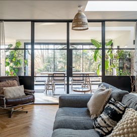 Internal Steel-style Internal Doors offer functionality and aesthetic improvements to this Botanical home