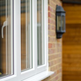 A zoomed in external shot of Origin's windows