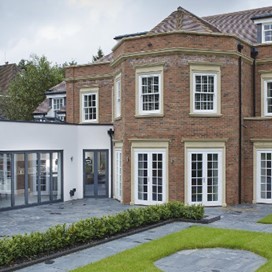An external look at Origin doors used as part of an extension that complements a period property