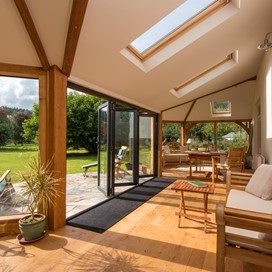A Garden Room to Enjoy All Year Round with Origin Bi-Folding Doors 