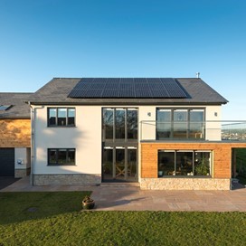 Origin products deck out this modern country home, letting light flood in and perfectly framing the surrounding views. 