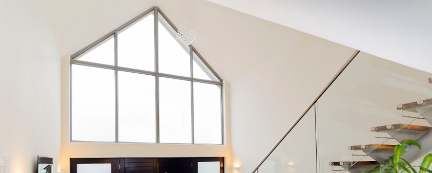 A bright set of apex glazed windows
