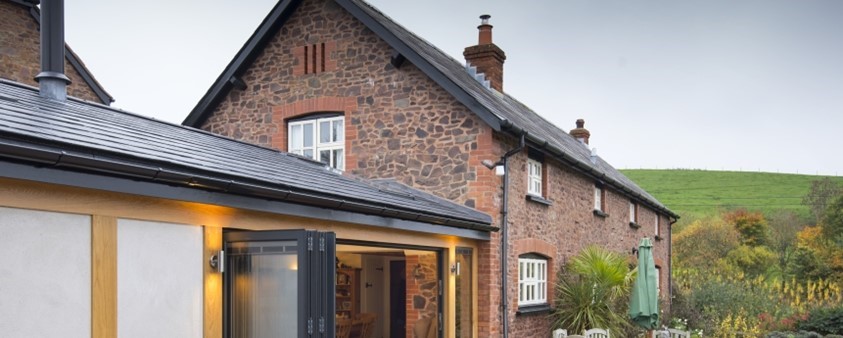 Barton Barn's extension to the original barn conversion
