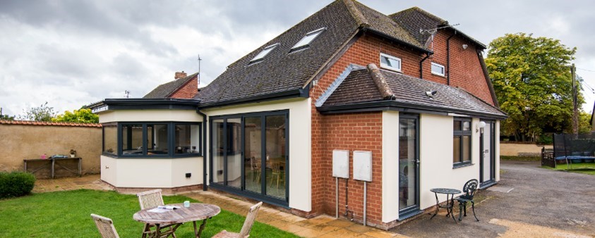 An external view of a major renovation using Origin windows and doors