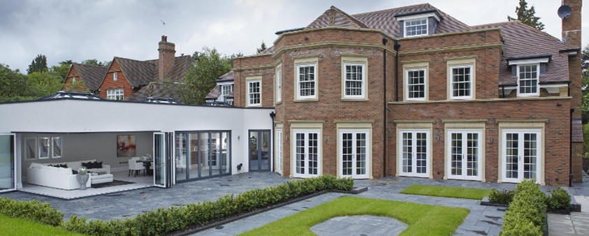 An external look at Origin doors used as part of an extension that complements a period property
