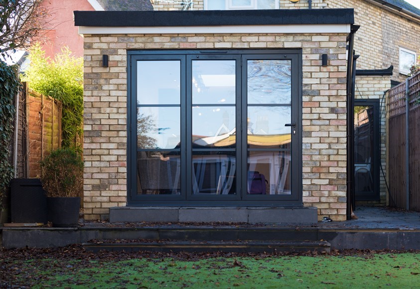 Outdoor shot of back bifold doors