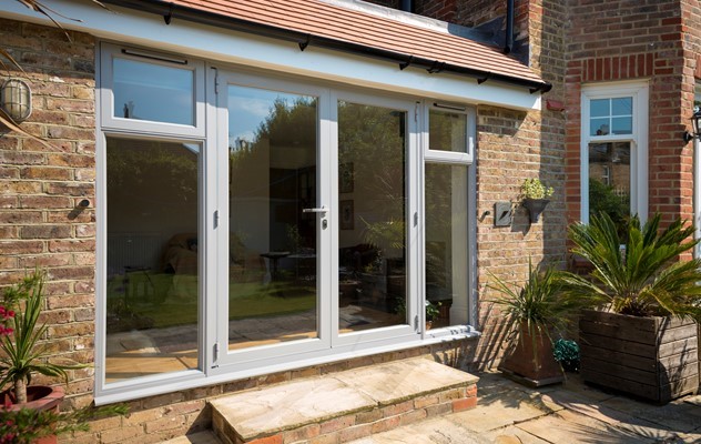 Chic Grey French Doors in West Sussex