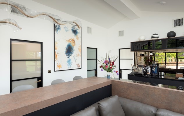 This families brand-new annex is filled from head to toe with Origin’s Soho collection, creating a modern contrast to its countryside surroundings… 