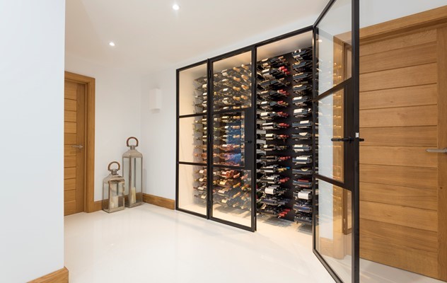 Sophisticated Wine cupboard encapsulated through majestic Origin Internal Doors