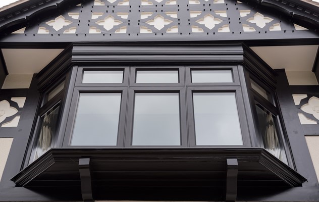 Matt black Origin products add a contemporary twist to this grand traditional home