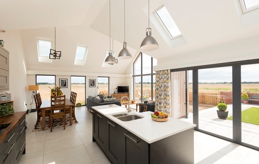 Bifold doors dinning room