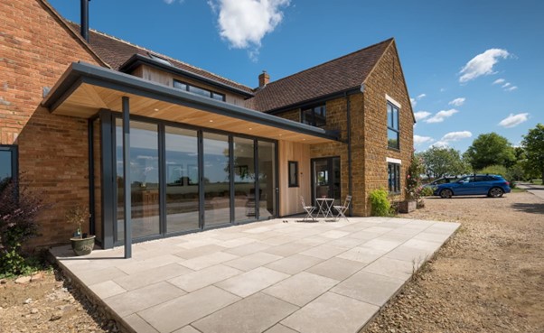 Origin bifold doors - inside view