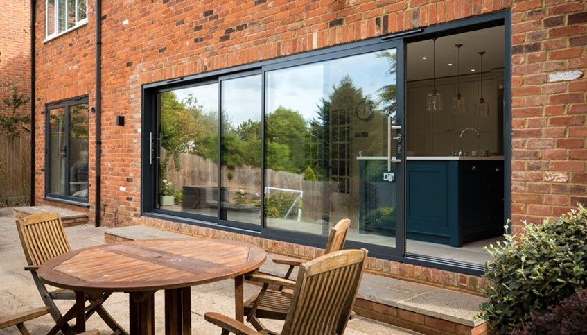 Black sliding door