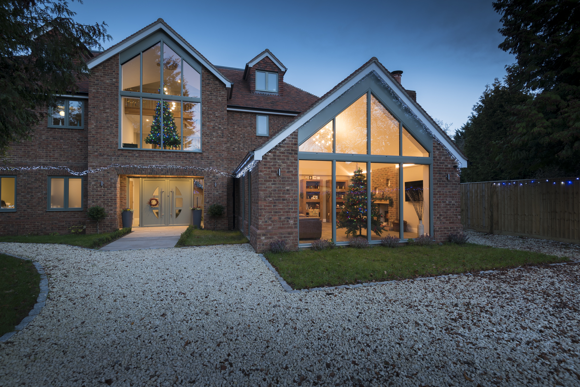 Beautifully lit up house