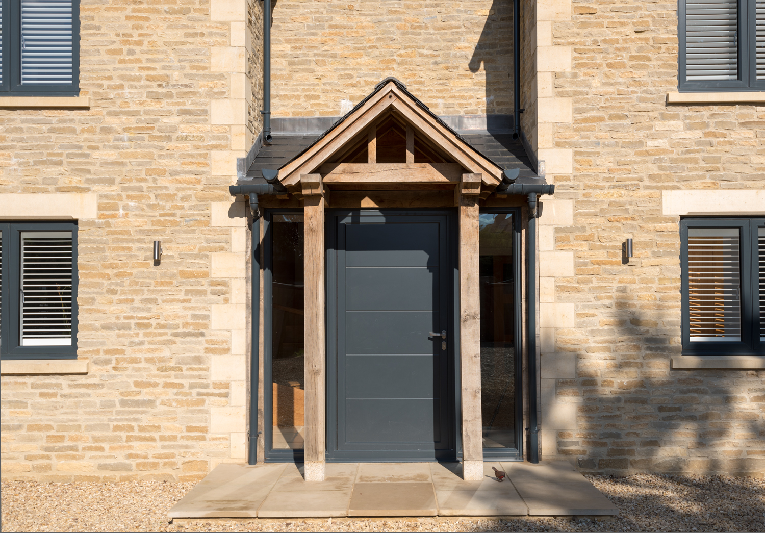 Front door with porch