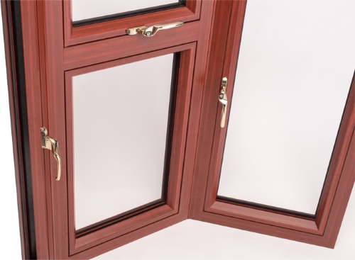 An Origin Aluminium window with a realistic wood grain effect.