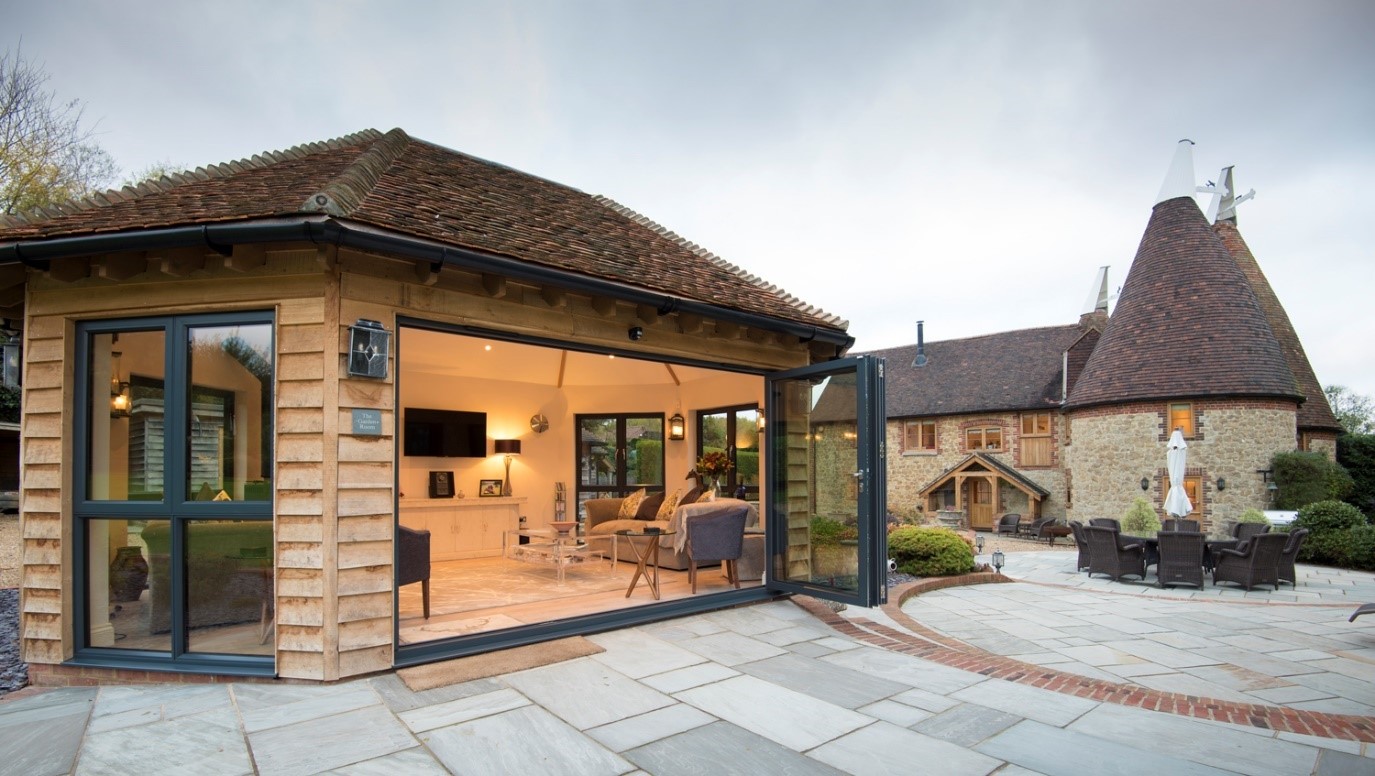 origin bifold doors - external view