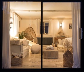 Origin sliding doors in a bohemian setting