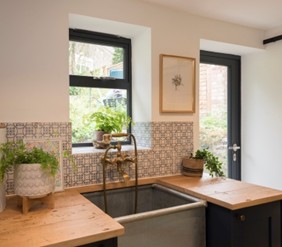 Oringin windows and doors in a farm house setting