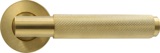 Satin Brass Signature Knurled handle