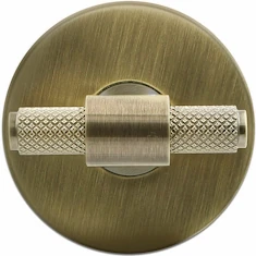 Antique Brass Signature Knurled Turn and release