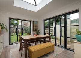 Couple transform their dining space with Origins brand new OB-36+ Soho French Doors in Anthracite Grey
